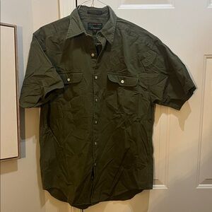 Alexander Julian Olive Cotton Button Down Shirt